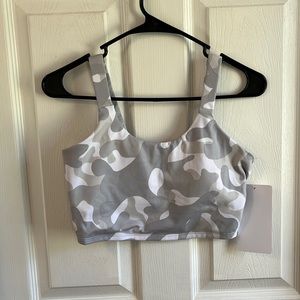 White camo sports bra